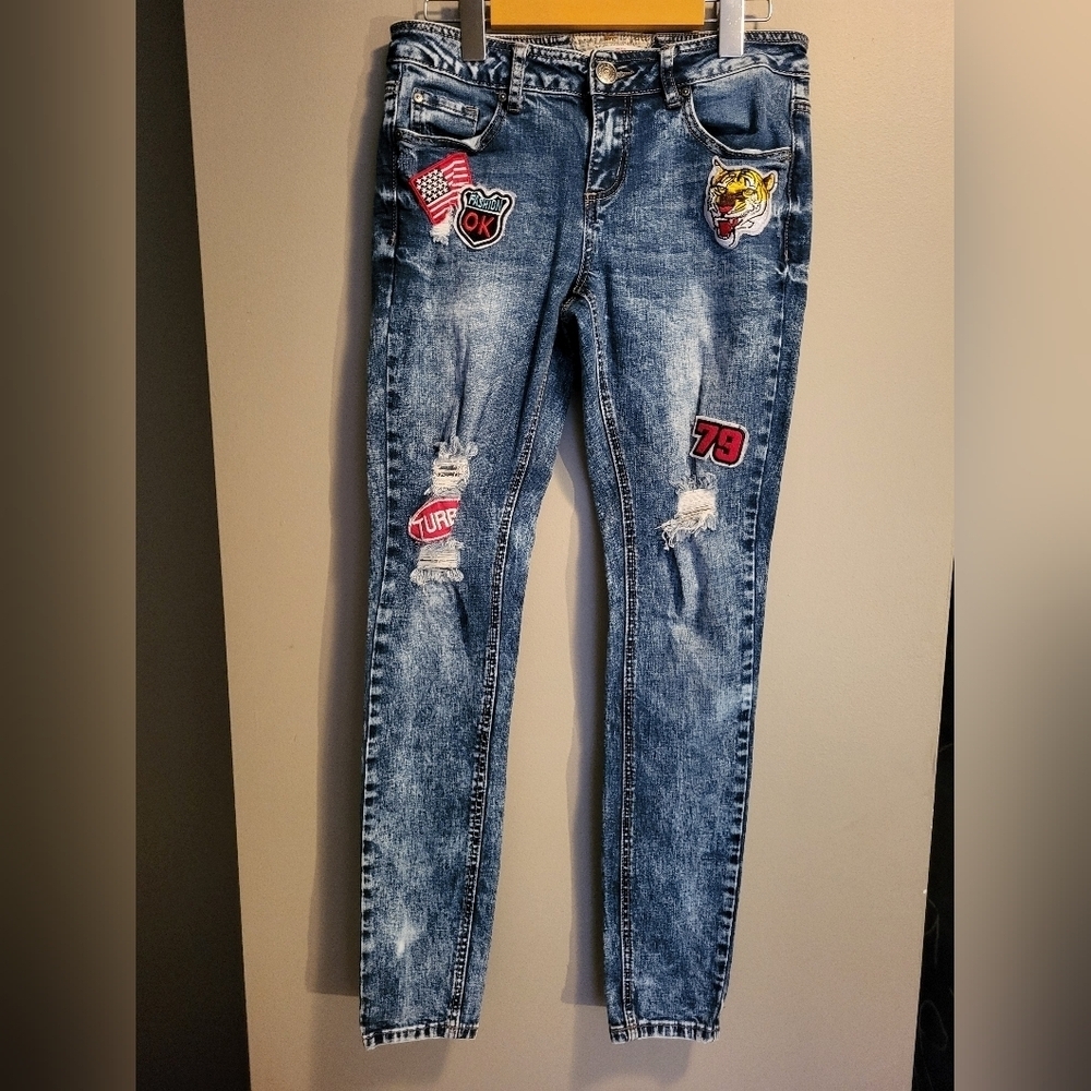 Vintage 90's Women Hot Kiss Skinny Lily Jean's Size 5 (28) Inseam 30